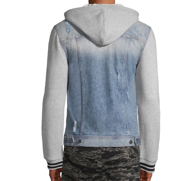 Classic Denim Hoodie Jean Jacket - Picture 3 of 7